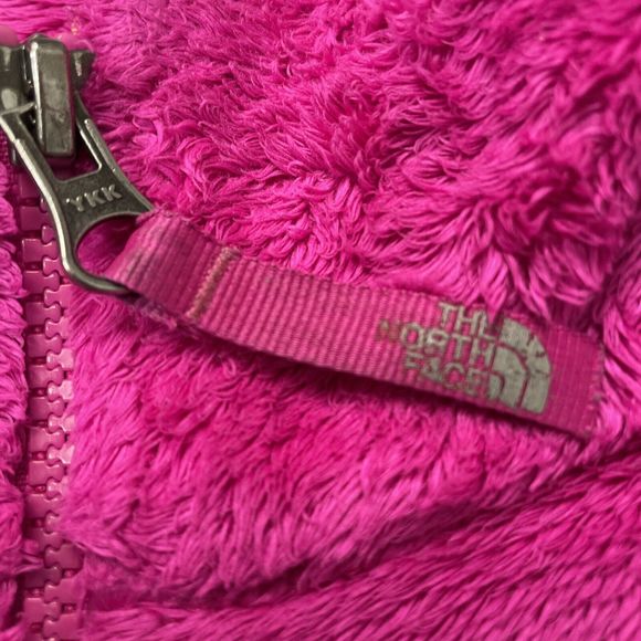The North Face Fleece Full Zip Jacket Pink Fuchsia Pockets Girls Large 14/16 - Picture 3 of 11